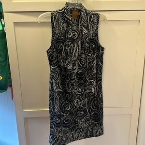 Ali Ro Navy and White pattern dress